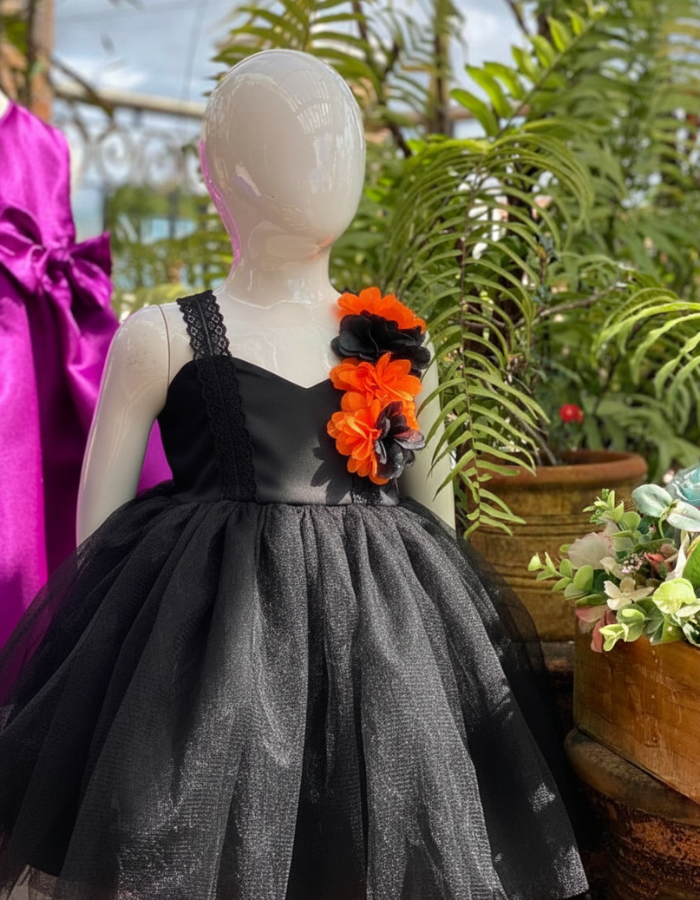 Lula Tulle Kids Dress Halloween Edition Black Dress