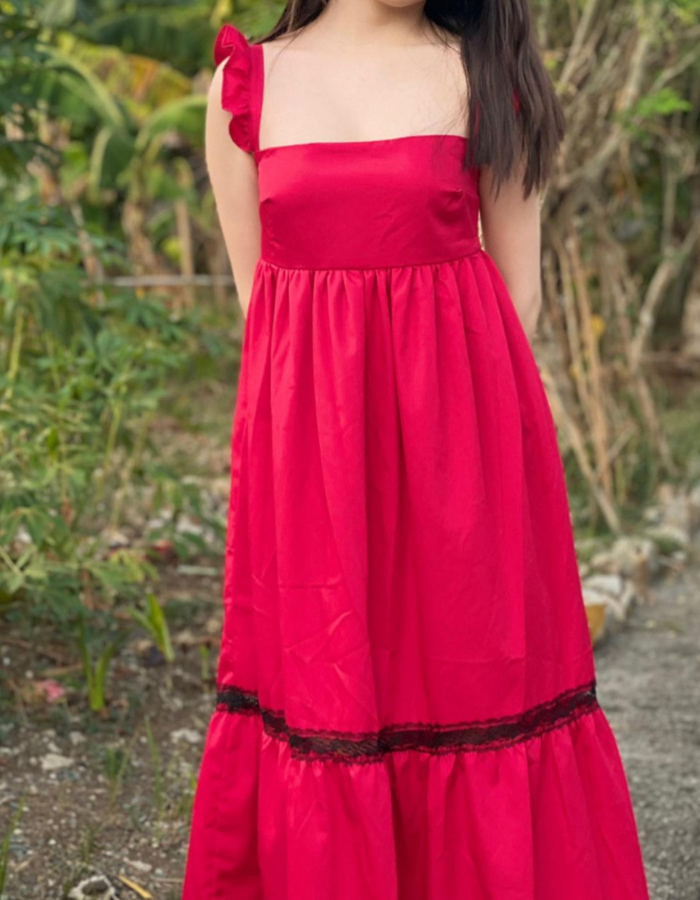 Angelina Ruffle Maxi Dress For Kids & Women MysonLight Twinning