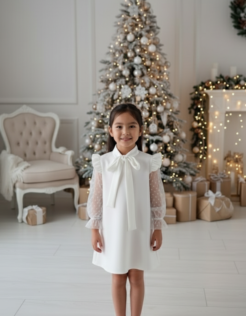 Diana A line Tulle Kids Dress