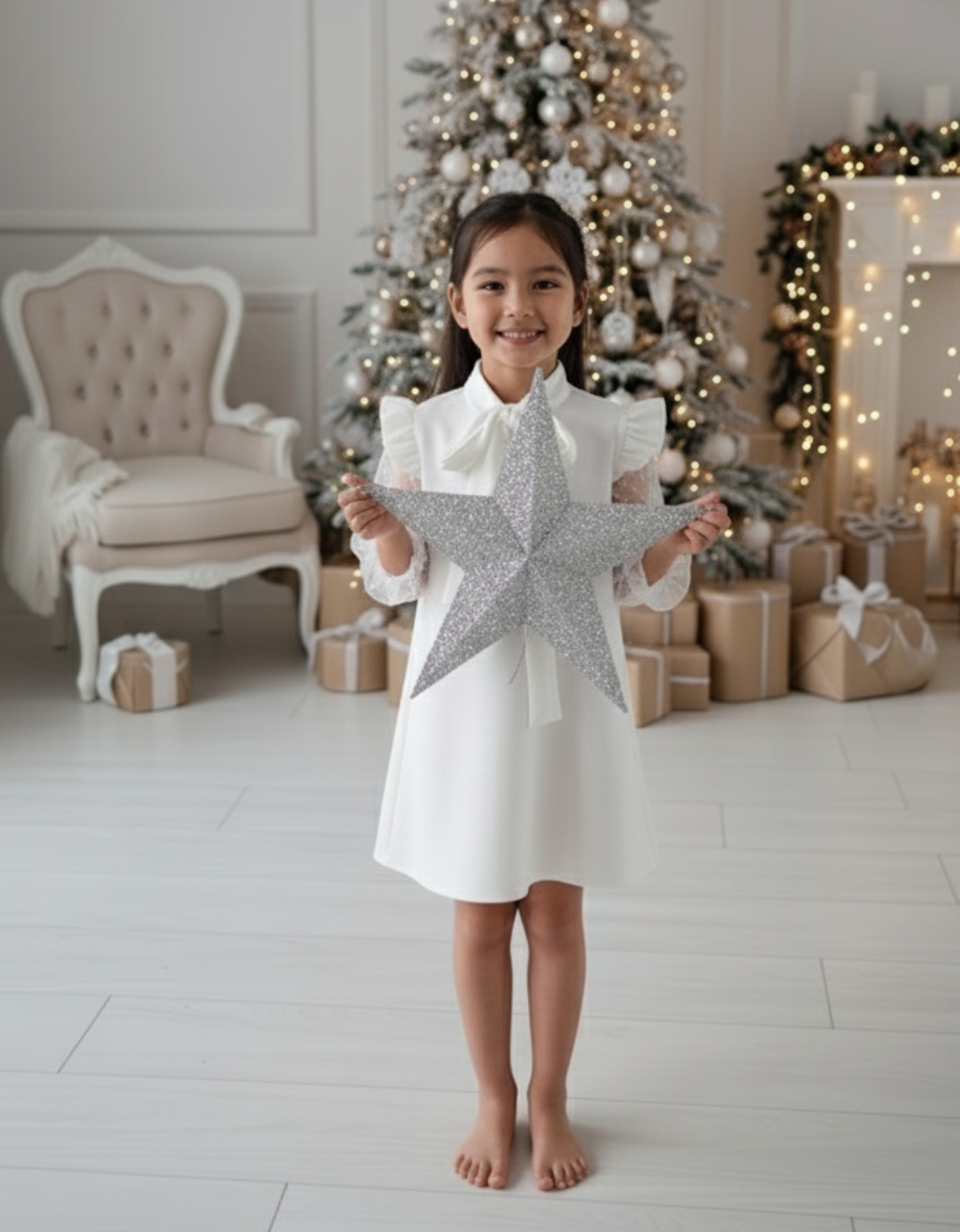 Diana A line Tulle Kids Dress