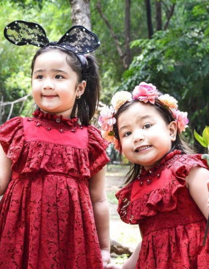 Agathe Ruffle Neck Vintage with Bow Sash Kids Dress MysonLight