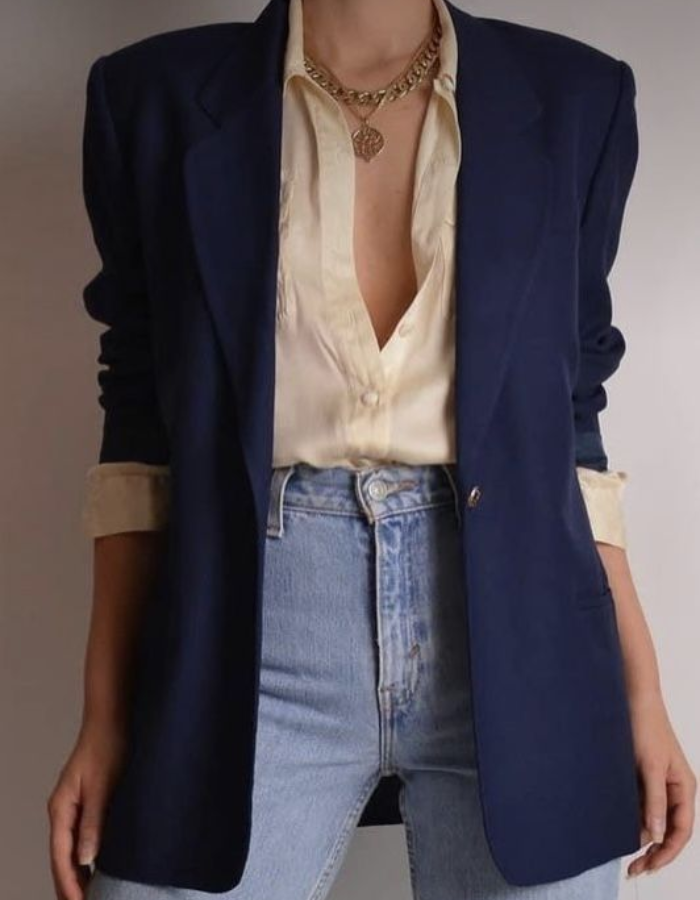 Emily Cotton Long Women's Blazer