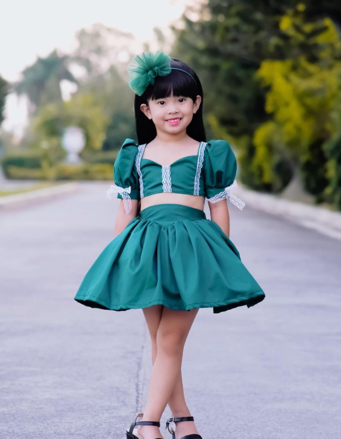 November Kids Dress with Baby Doll Sleeves Top and Skirt MysonLight