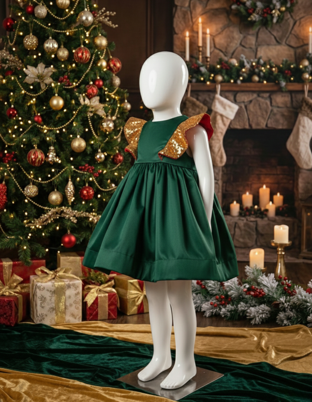 Lillian Ruffle Sequin Kids Dress