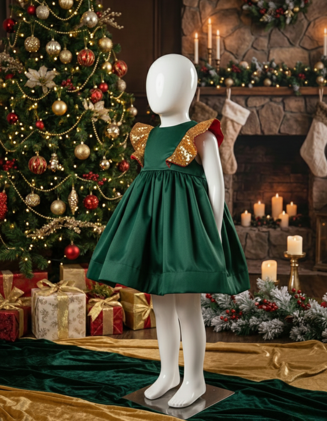 Lillian Ruffle Sequin Kids Dress