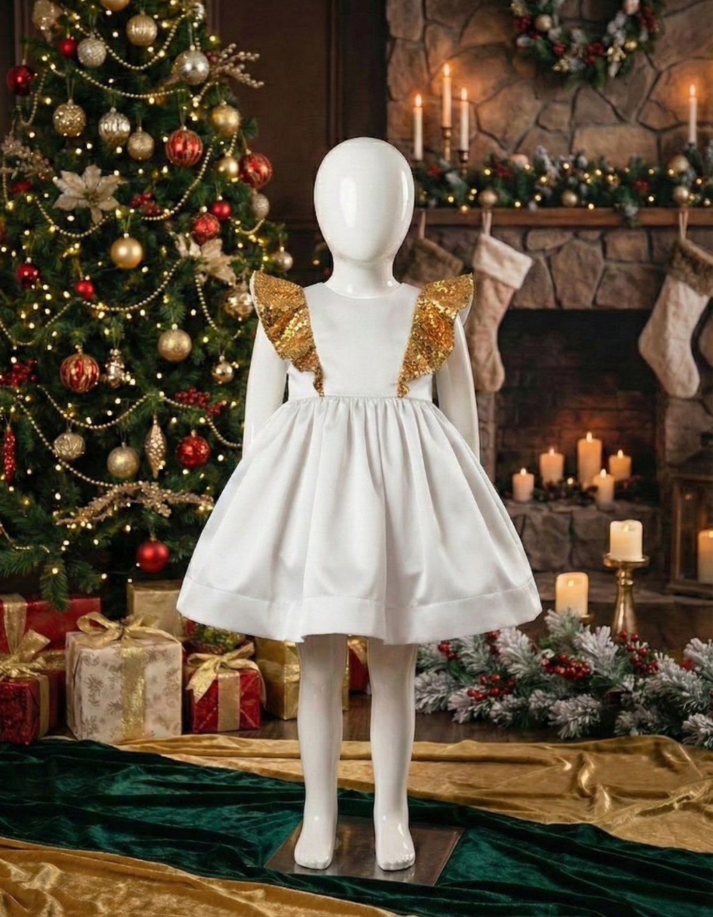 Lillian Ruffle Sequin Kids Dress