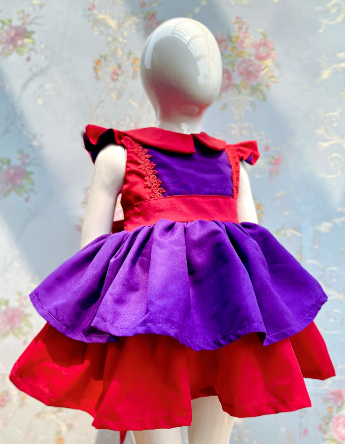Georgia Vintage Ruffle with Tie-belt Sash Kids Dress MysonLight
