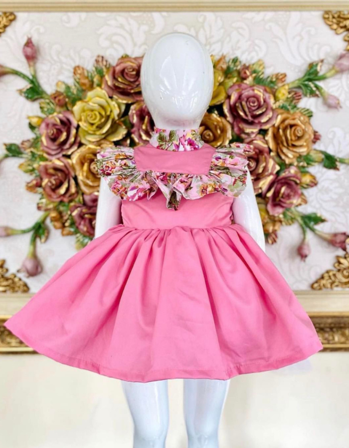 Agathe Ruffle Neck Vintage with Bow Sash Kids Dress MysonLight