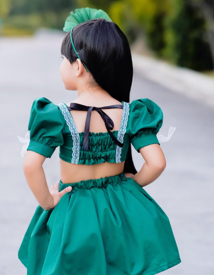 November Kids Dress with Baby Doll Sleeves Top and Skirt MysonLight