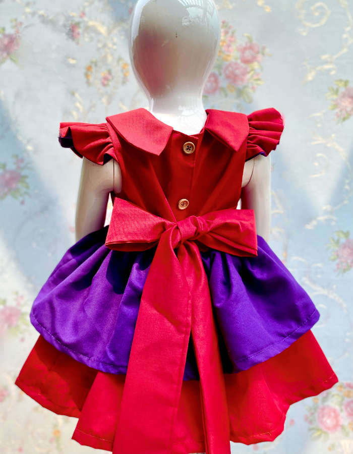 Georgia Vintage Ruffle with Tie-belt Sash Kids Dress MysonLight