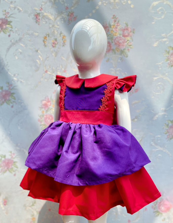 Georgia Vintage Ruffle with Tie-belt Sash Kids Dress MysonLight