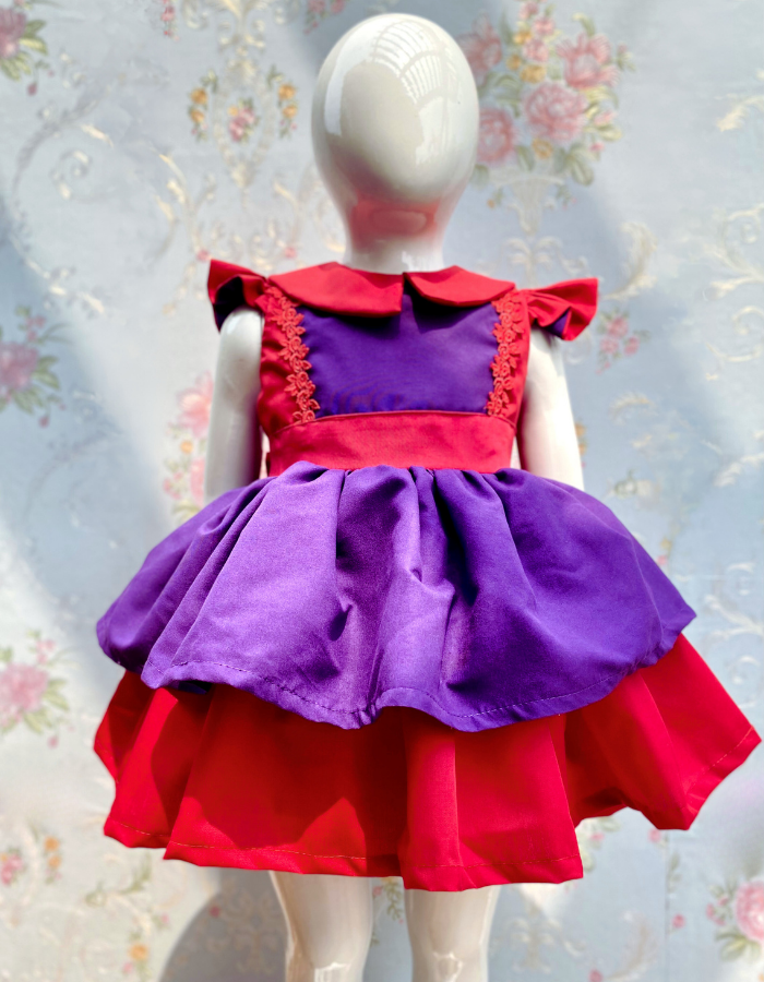 Georgia Vintage Ruffle with Tie-belt Sash Kids Dress MysonLight