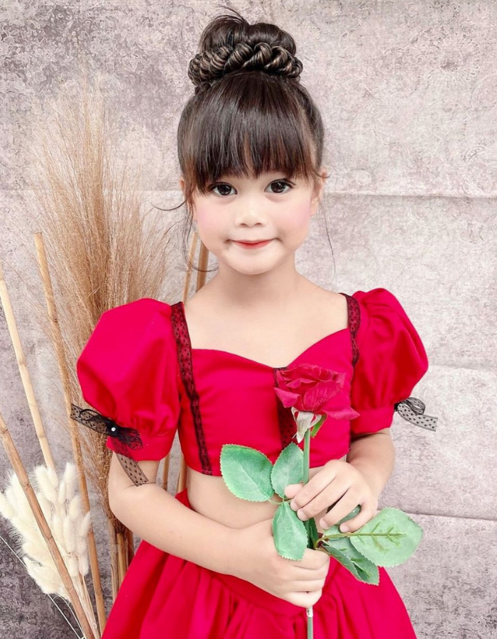 November Kids Dress with Baby Doll Sleeves Top and Skirt MysonLight