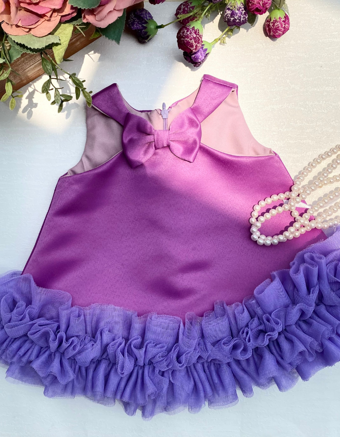 Sasha Bow A-Line Tulle Kids Dress