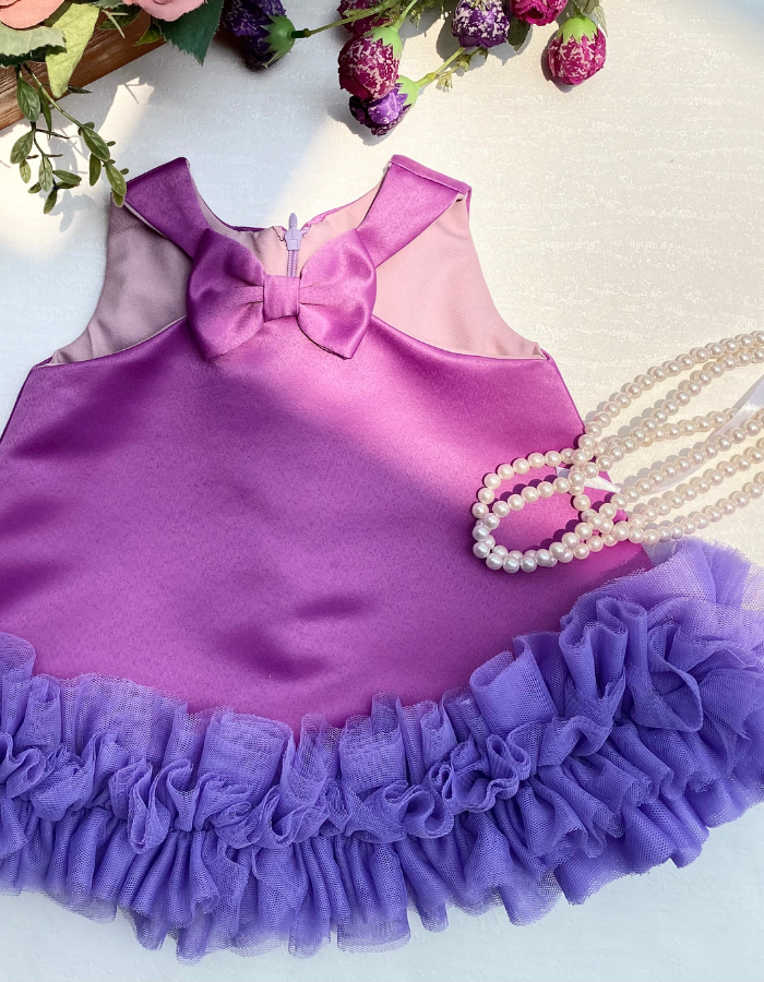 Sasha Bow A-Line Tulle Kids Dress