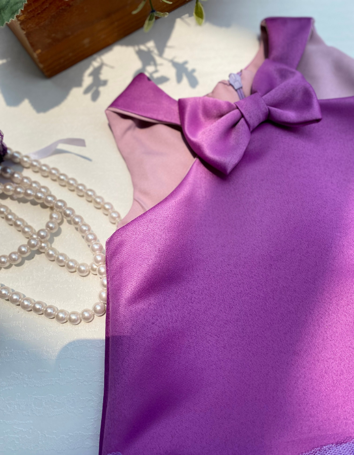 Sasha Bow A-Line Tulle Kids Dress