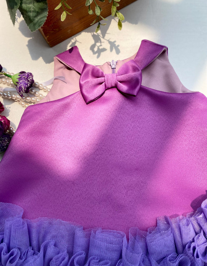 Sasha Bow A-Line Tulle Kids Dress