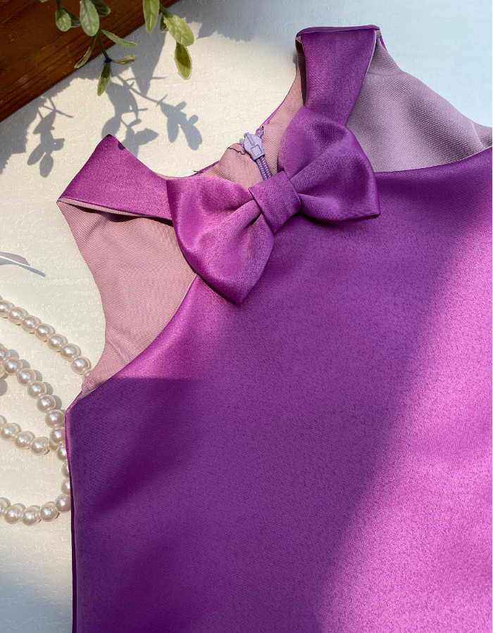 Sasha Bow A-Line Tulle Kids Dress