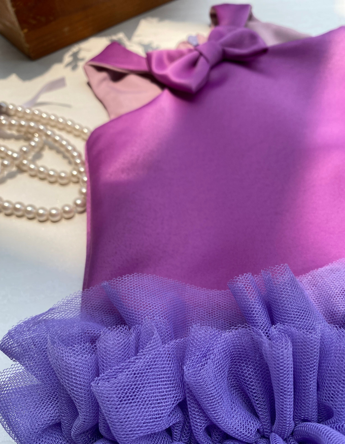 Sasha Bow A-Line Tulle Kids Dress