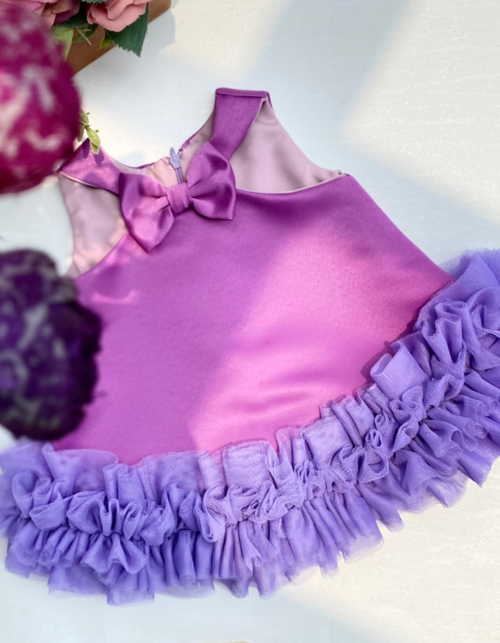 Sasha Bow A-Line Tulle Kids Dress