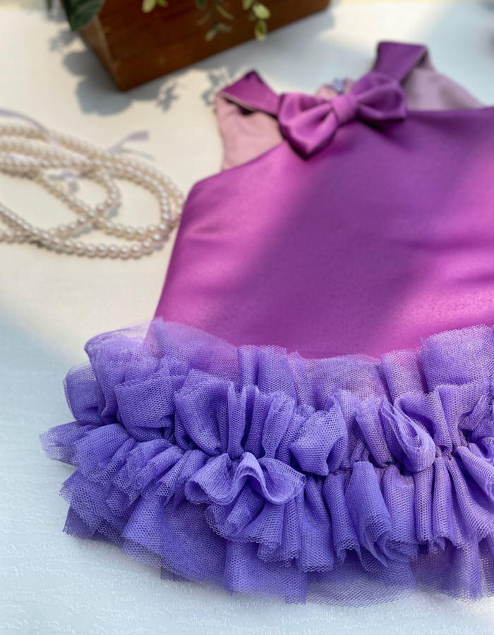 Sasha Bow A-Line Tulle Kids Dress