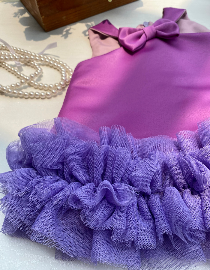 Sasha Bow A-Line Tulle Kids Dress