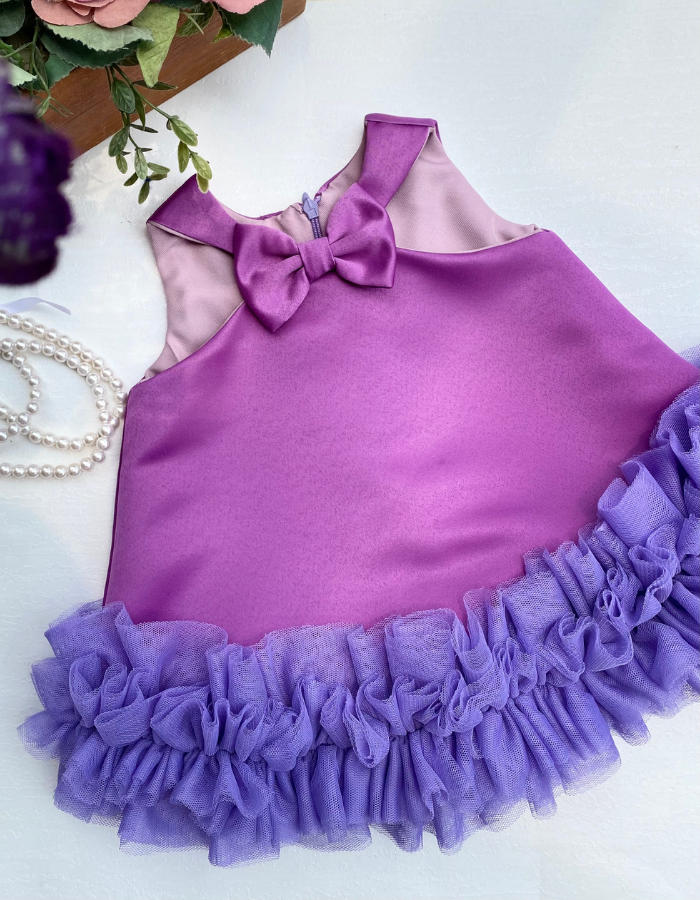 Sasha Bow A-Line Tulle Kids Dress
