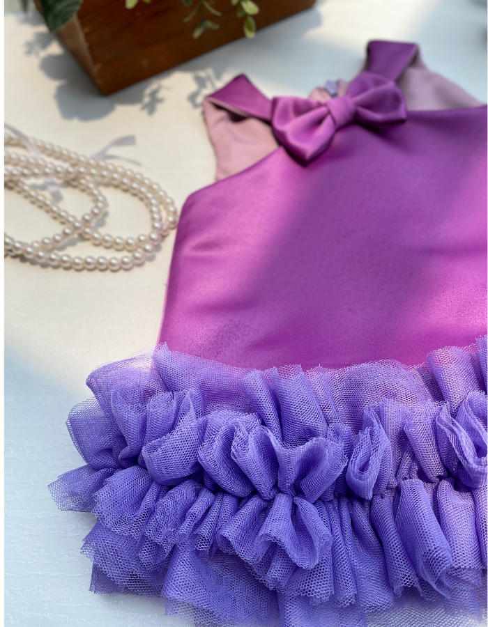 Sasha Bow A-Line Tulle Kids Dress