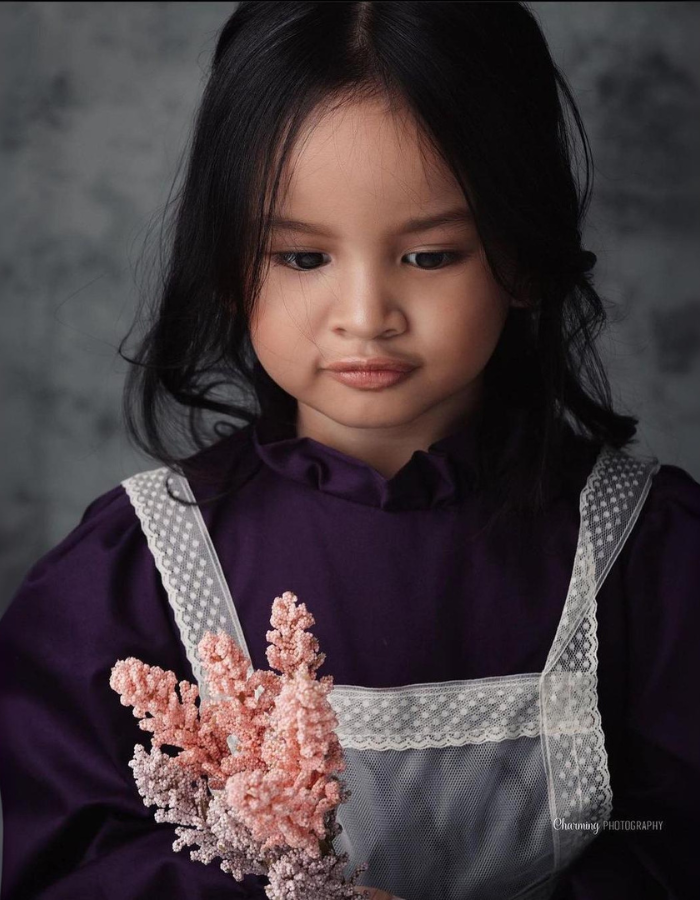 Fawn Vintage Tulle Apron Pinafore with Agathe Vintage Ruffle Kids Dress Set