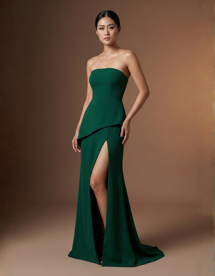 Eyvan 3-pc Long Elegant Tube Maxi Dress Gown