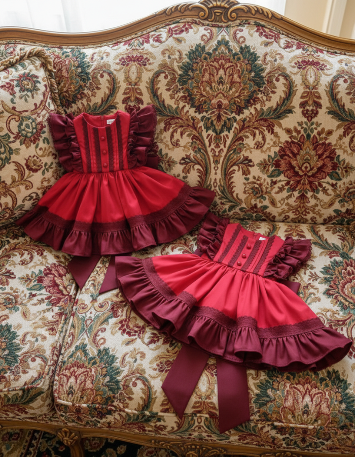 Victoria Ruffle Vintage Kids Twirl Dress