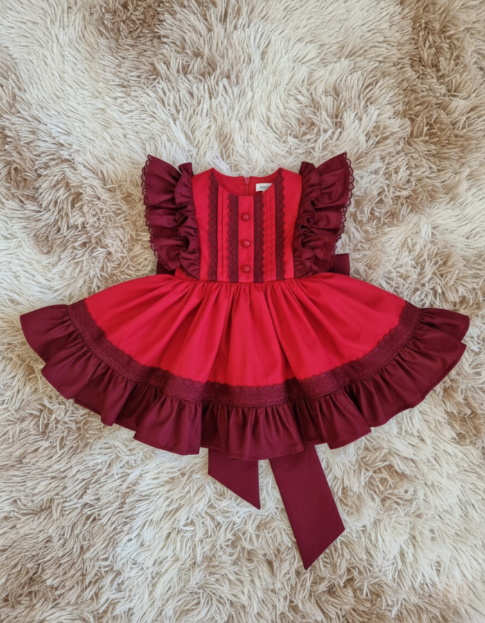 Victoria Ruffle Vintage Kids Twirl Dress