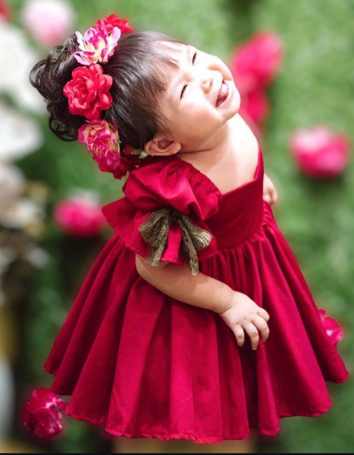 Snowdrop Baby Doll Vintage Kids Dress with Puffy Babydoll Sleeves MysonLight