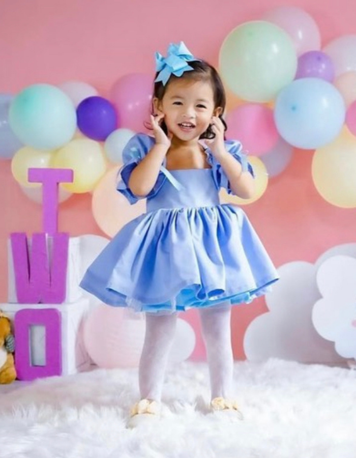 Snowdrop Baby Doll Vintage Kids Dress with Puffy Babydoll Sleeves MysonLight
