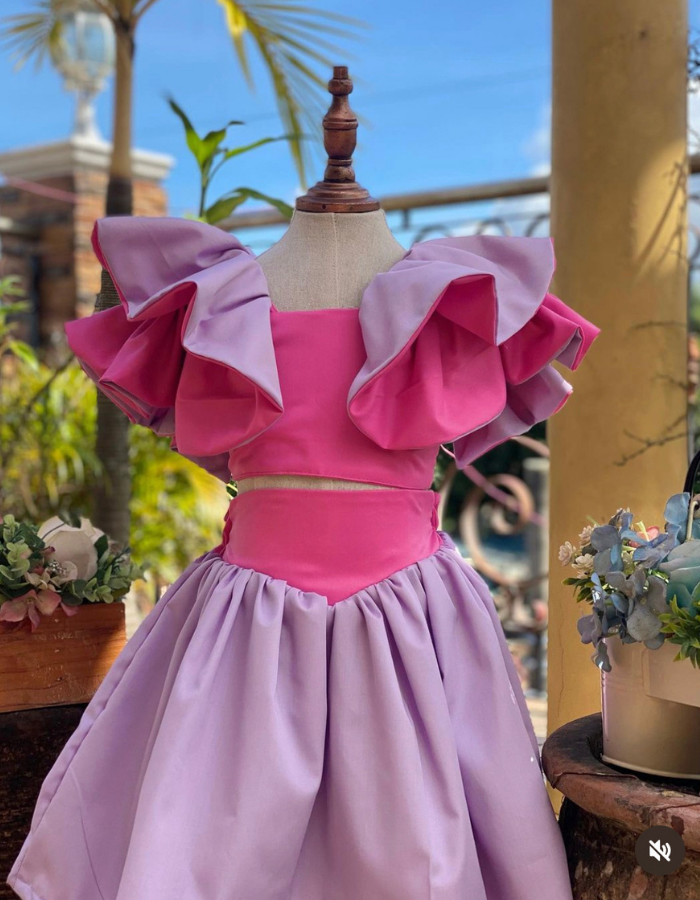 Calanthe Big Ruffle Sleeve Kids Set of Top & Skirt or Pants MysonLight