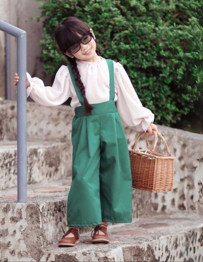Fawn Vintage Loose Top & Evvie Vintage Suspender Kids Set MysonLight