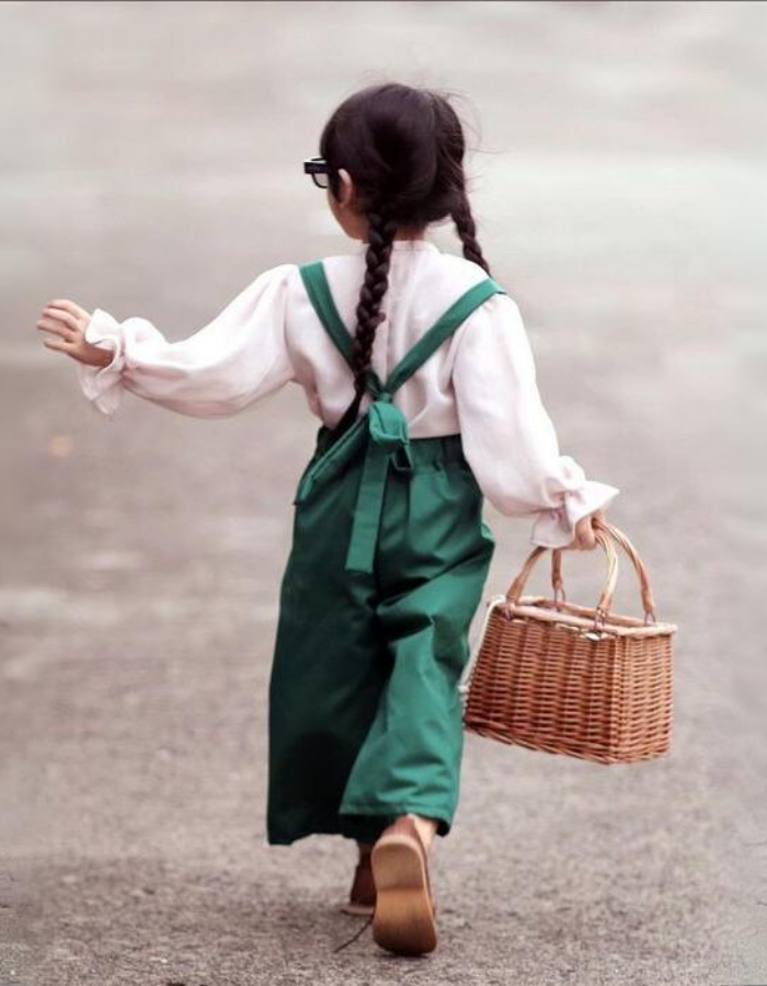 Fawn Vintage Loose Top & Evvie Vintage Suspender Kids Set MysonLight