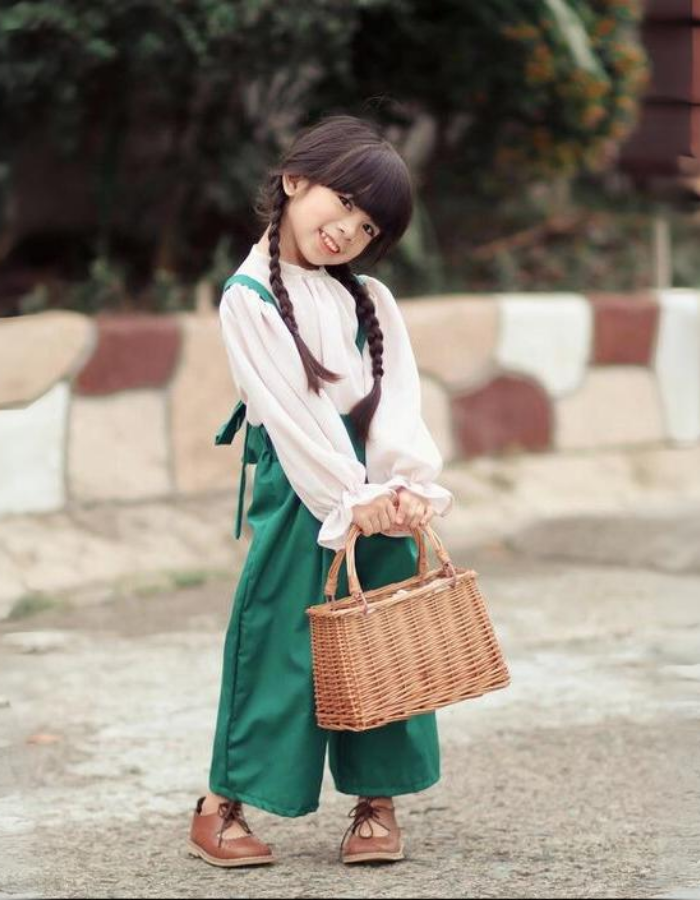 Fawn Vintage Loose Top & Evvie Vintage Suspender Kids Set MysonLight
