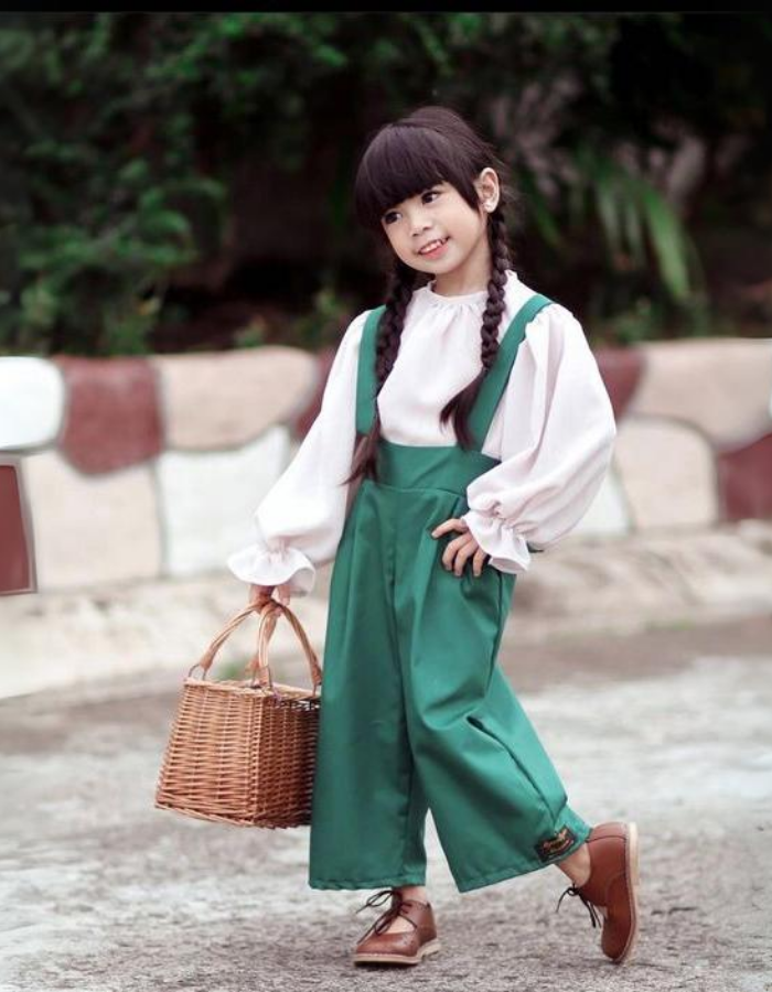 Fawn Vintage Loose Top & Evvie Vintage Suspender Kids Set MysonLight