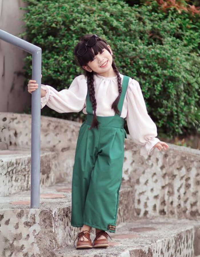 Fawn Vintage Loose Top & Evvie Vintage Suspender Kids Set MysonLight