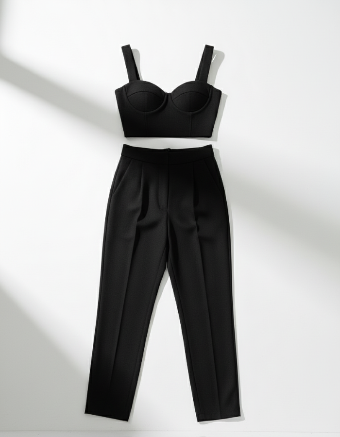 Levi Corset Style Top & Capri Women Pants Set