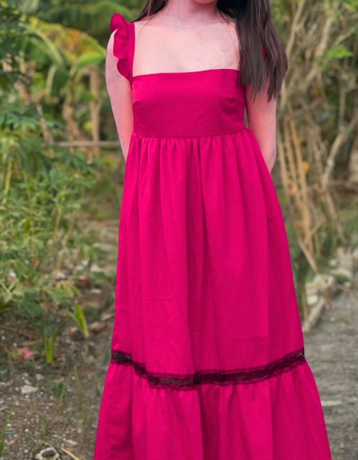 Angelina Ruffle Maxi Dress For Kids & Women MysonLight Twinning