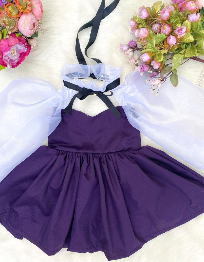Satomi Neck Tie Ribbon Kids Dress