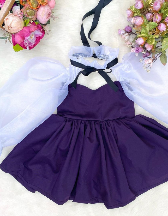 Satomi Neck Tie Ribbon Kids Dress