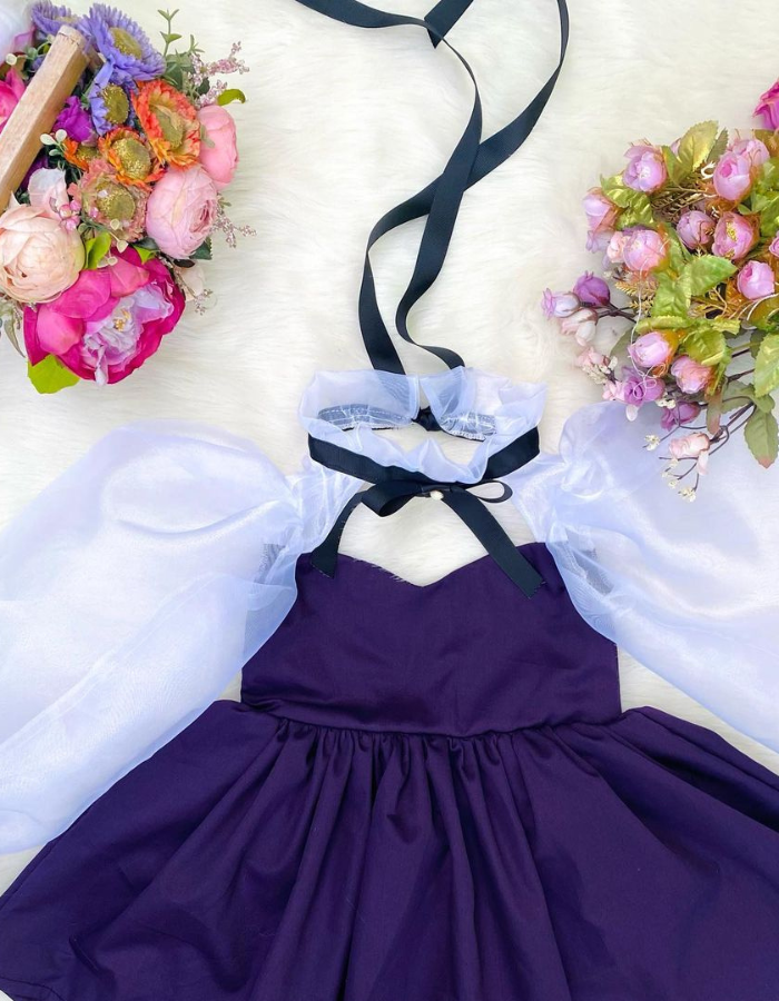 Satomi Neck Tie Ribbon Kids Dress